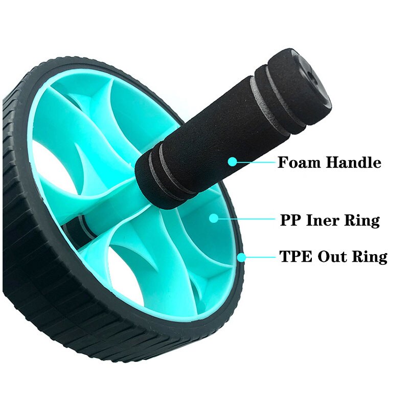 Ab Roller Wheel Abdominal Fitness Power Wheels Machine Men Women Workout Exercise Equipment for Home Gym Core Strengthening