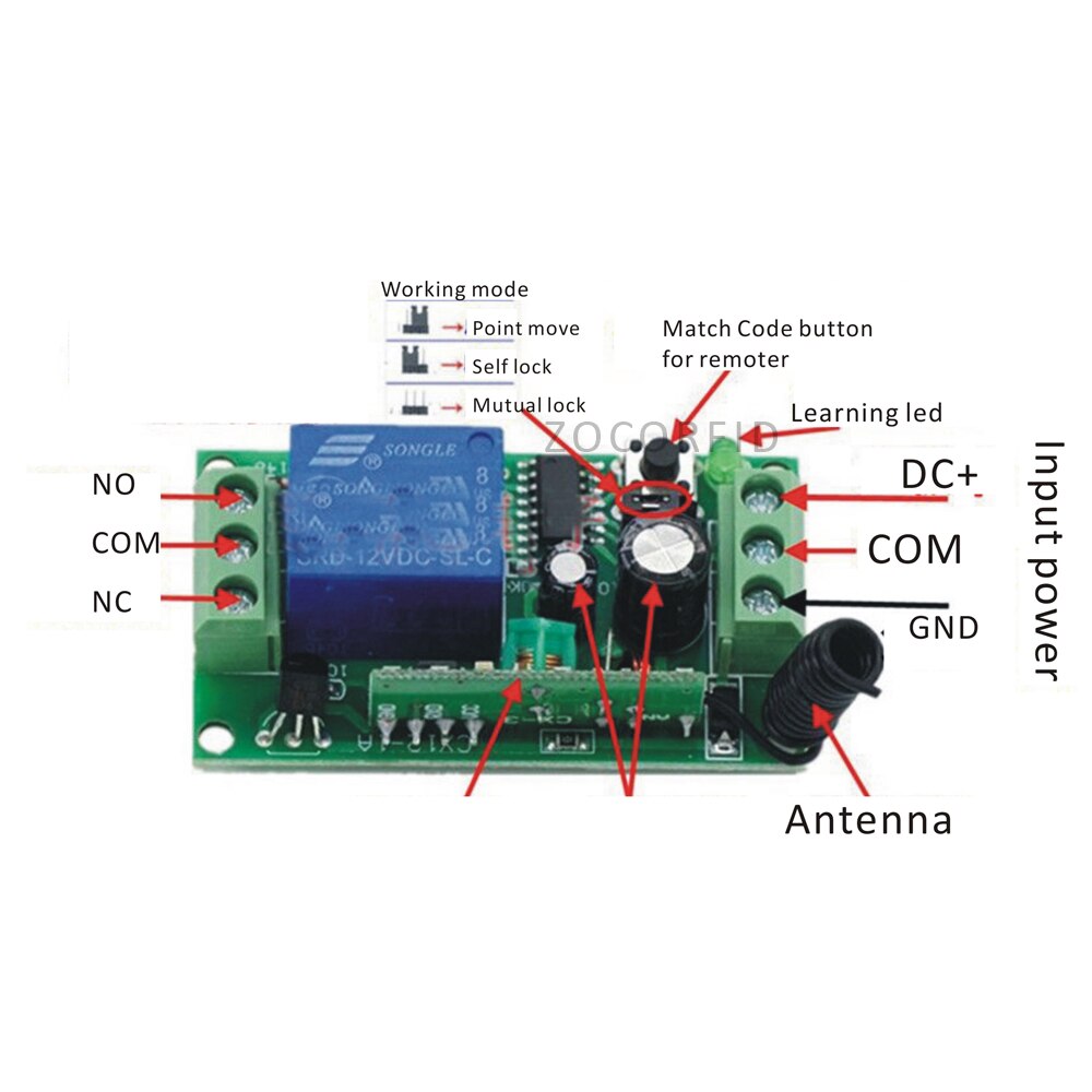 DIY 6 Ways ON/OFF 220V Wireless Remote Control Switch Digital Remote Control Switch for Home appliance