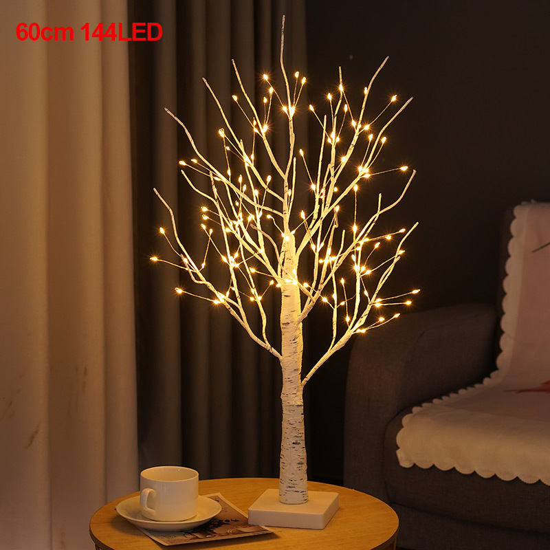 Heißer Ostern Baum Mit 24/144 LED-leuchten Weiß Leuchten Mini Zweig Baum Lampe Dekorationen Für Hängen Weihnachten Festival Ornamente: Fluoreszenz Gelb