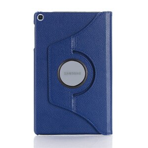 Voor samsung galaxy tab  s5e 10.5 hoes tablet sm -t720 sm-t725 10.5 '' 360 draaibare flip lederen standaard hoes met pen + film: Donkerblauw