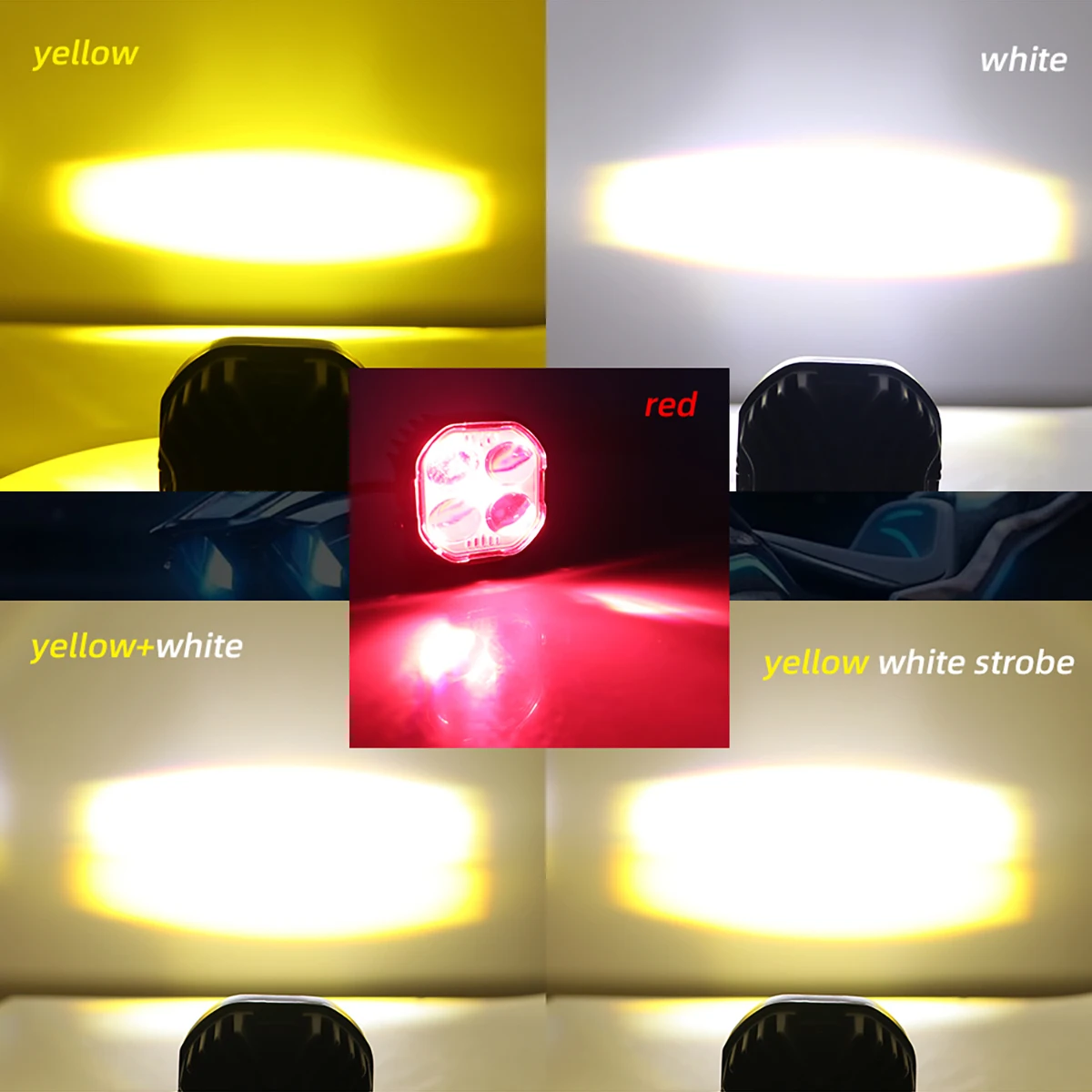 DRL LED Motorrad Fahren Lichter LED Scheinwerfer Hohe Abblendlicht Objektiv Scheinwerfer blinken Moto Nebel Lampe Auto Arbeit Lichter 5 Licht Modi