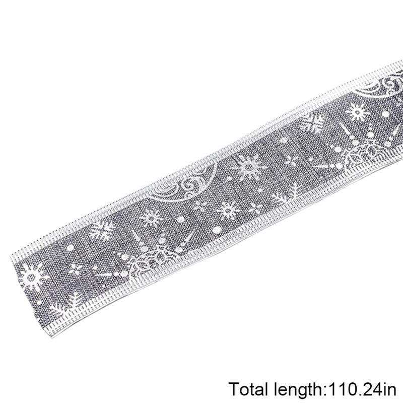 280cm kerstlinten cartoon bedrukte satijnen linten strik lint eland sneeuwvlok kerstman boom patroon inpaklint