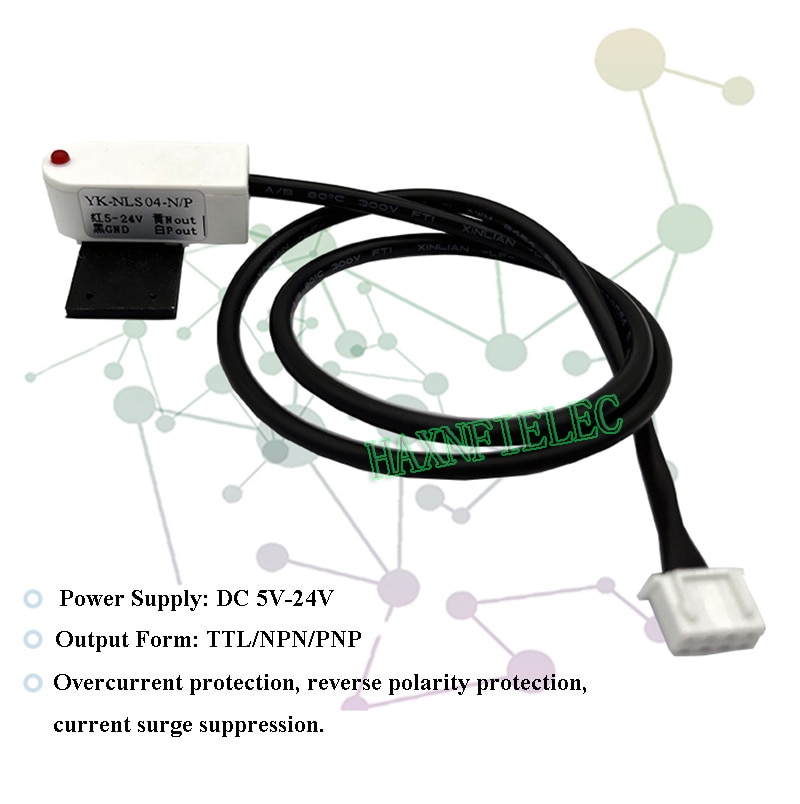 Non-contact Capacitive Liquid Level Water Level Sensor Detect Detection Switch 5V-24V