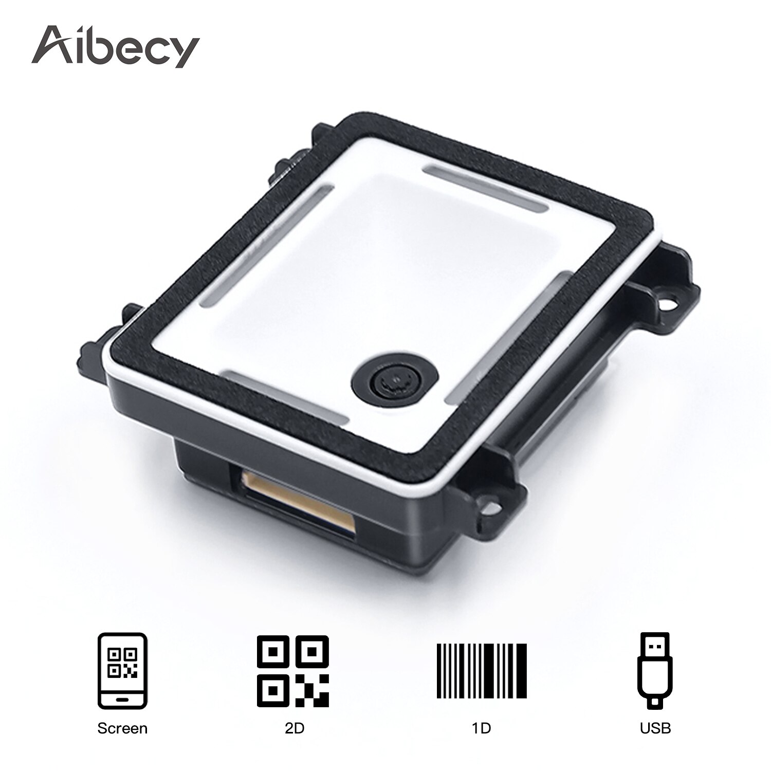 Aibecy 1D/2D/QR Embedded Barcode Scanner Self-Induction Module Scanner USB Connection for Gate Machine Mobile Payment