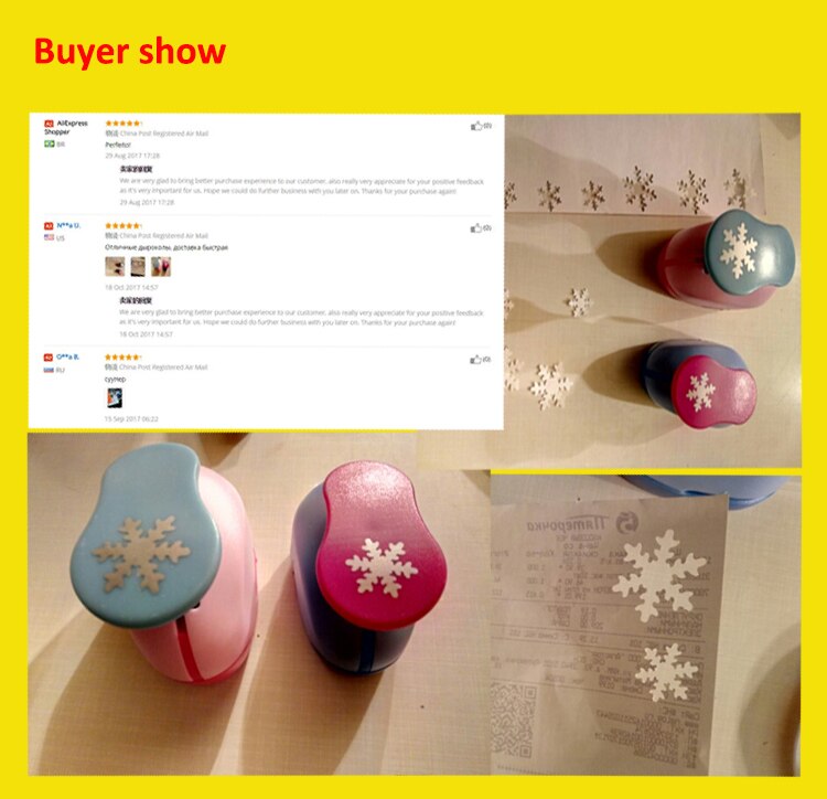 Jul snöslag hantverk 2 st snöflinga  (1pc 5/8 "och 1pc 1 ") hålslagssats klippbok pappersstans barn diy