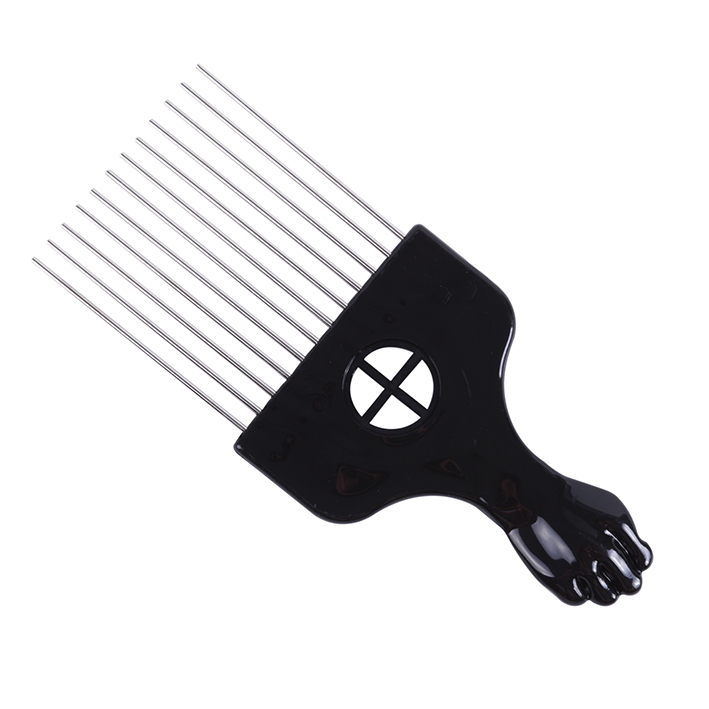 Salon brug sort metal african american pick kam hår kamme afro hår kam til frisør styling værktøj: 03
