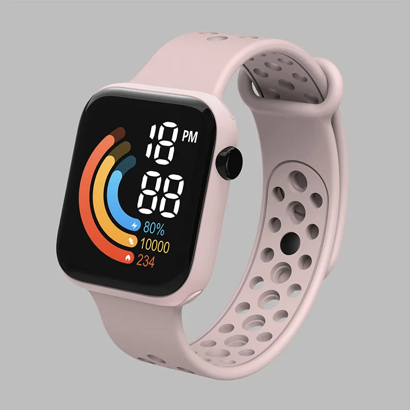 YIKAZE LED Digital Watch for Kids Sports Waterproof Digital Watches Boy Girl Childrens Silicone Watch Electronic Clock