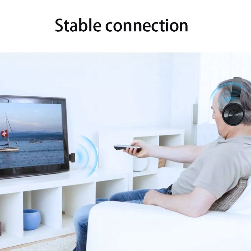 Bluetooth 5.0 Transmitter Wireless Aircraft Transmitter Bluetooth Audio Adapter for Airlines Entertainment System