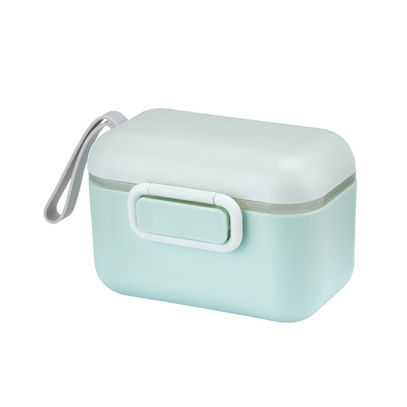 Baby Portable Portable Baby Food Cute Storage Box Basic Cereal Milk Powder Box Toddler Snack Milk Powder Container: Green-S