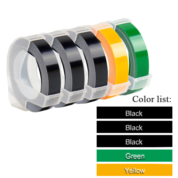 C101 3D-Prägung Schreibmaschine Etikettiermaschine Manueller Etikettierer Kompatible Dymo Druckeretiketten für Dymo 1296 Etikettenherstellung: Weiß