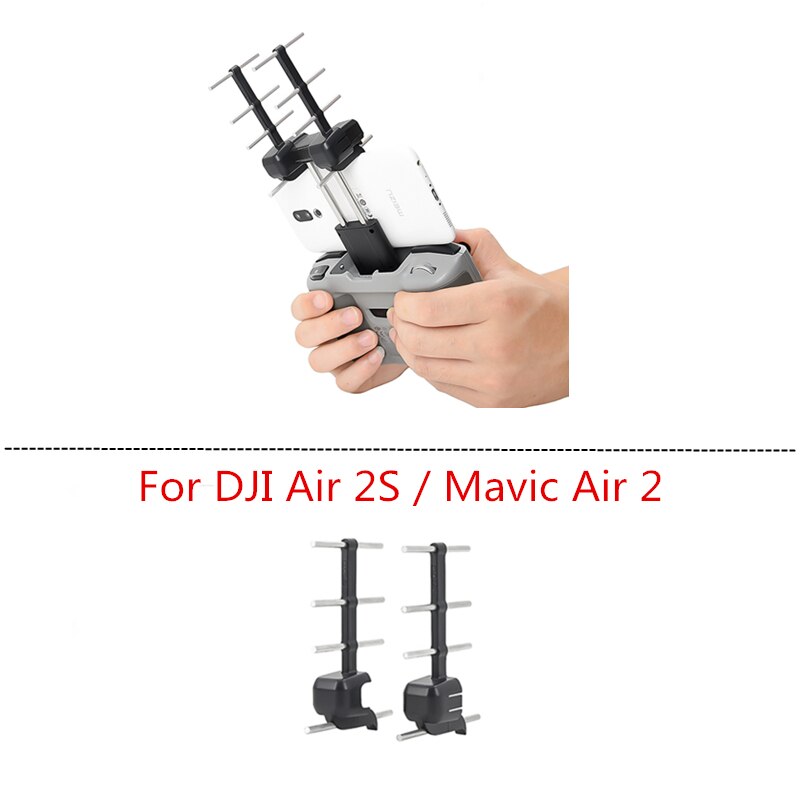 Til dji air 2s mavic air 2 landingsstel dronetilbehør udtrækkelig glidebakke med benbeskytter reservedele stativ combo kit: 2.4g yagi antenne