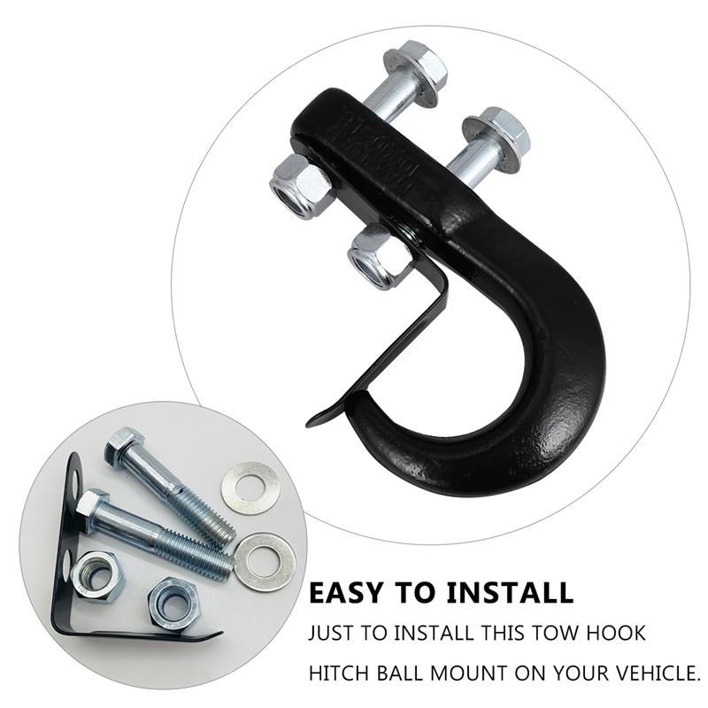 1Pc Trailer Hook Durable Towing Hook Bumper Trailer Hook Trailer Hitch For Caravans Recreational Vehicles Trailers Vehicle