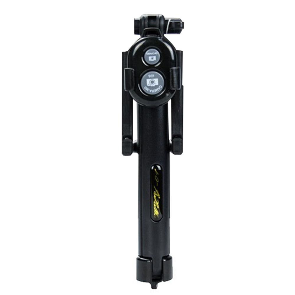 Wireless BT 4,0 Selfie palo Disparador remoto de teléfono móvil palo Selfie monópodo trípode soporte para IOS Smartphones Android: Black