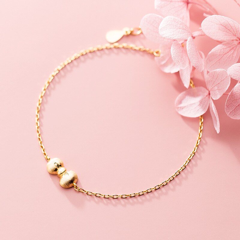 Mloveacc trendige 925 sterling silber goldene schleifen-fußkettchen für damen fuß- und knöchelschmuckherstellung
