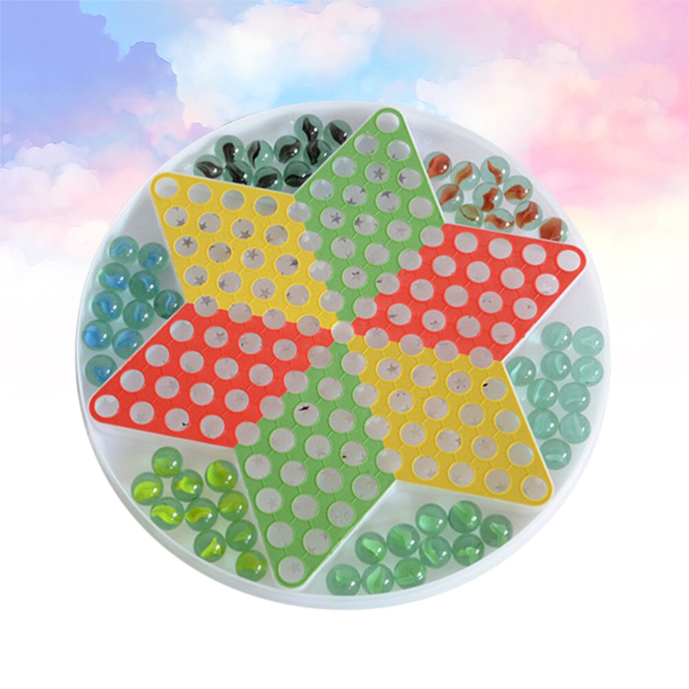 Glass Bead Checkers Educational Game Interactive Flying Chess Intelligence Trainer for Kids Children