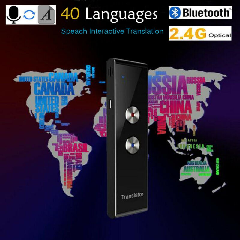 Draagbare bluetooth smart 40+  talen 2.4g vertaler tweerichtings realtime stem