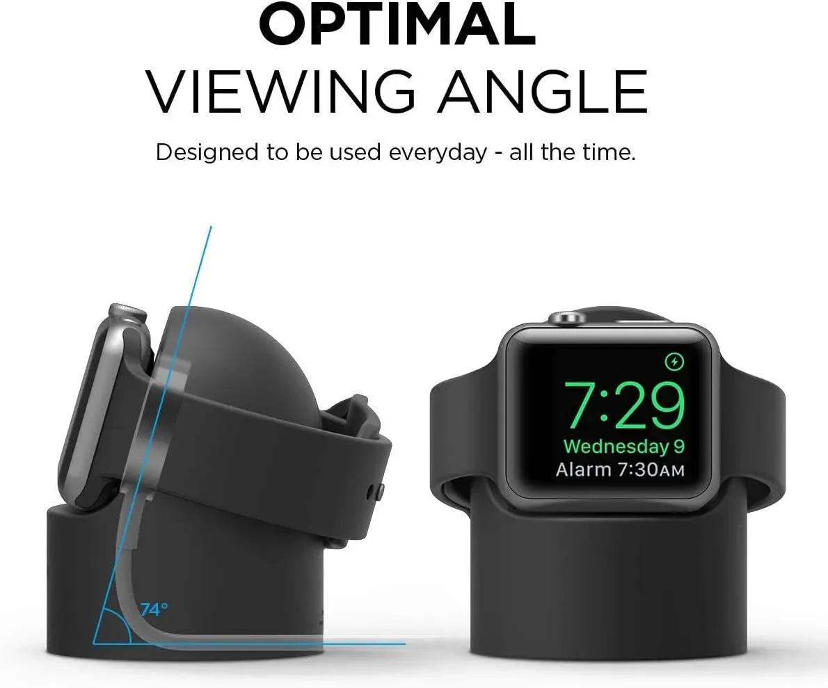 Soporte de cargador para Apple Watch Series 10, 9, 8, Ultra 7, 6, 5 SE 4, estación de carga, soporte de silicona, soporte de Cable de carga Iwatch