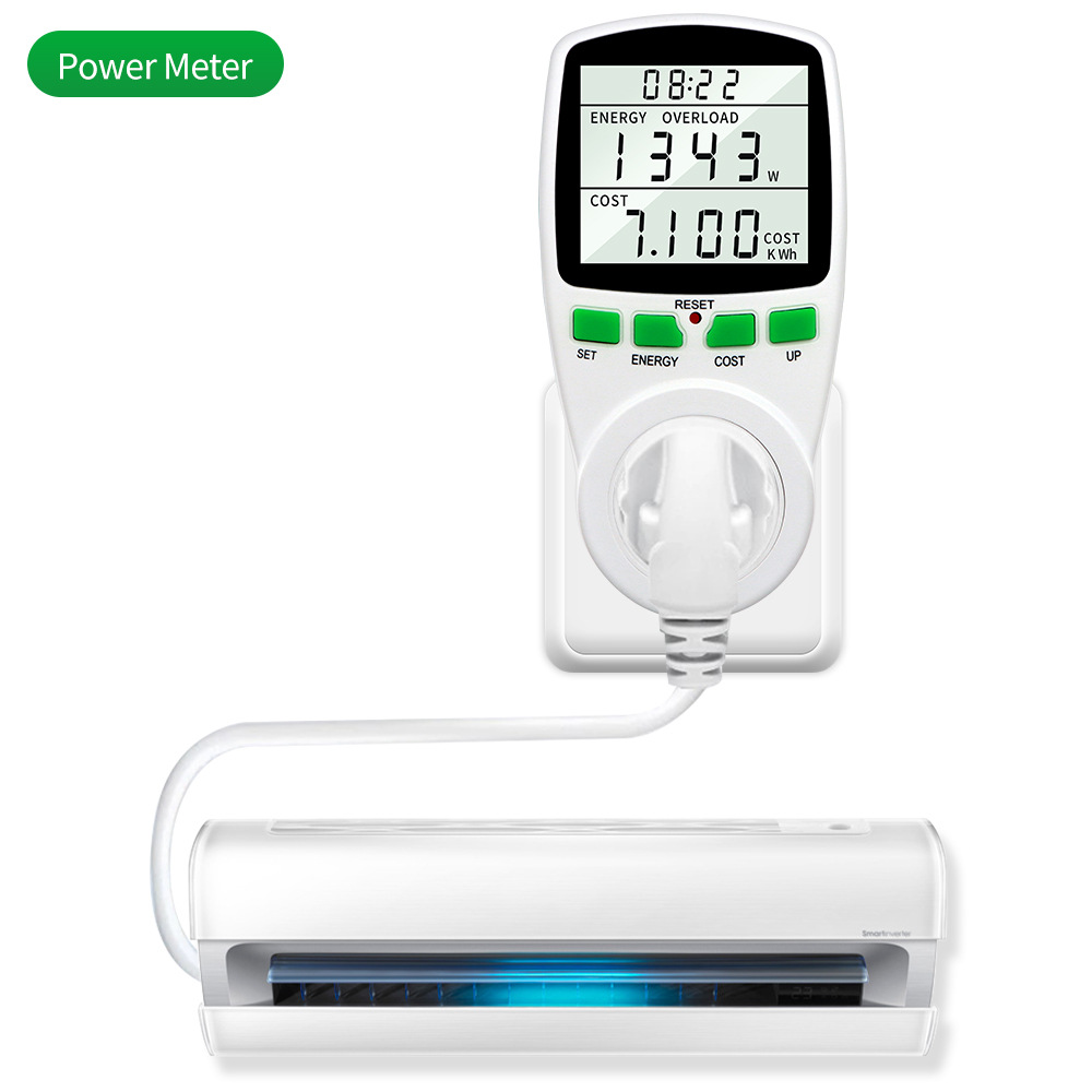 Digitaler Leistungsmesser, digitaler LCD-Stromzähler, Zähler, Ausgang, Leistungsmesser, zeitliche Koordinierung-Buchse, elektronische Zeitschaltuhr, Steckdose