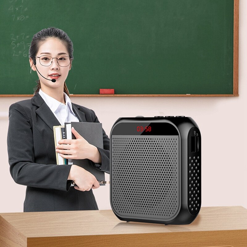FULL-Multifunctional Loudspeaker Head Worn Microphone For Teachers To Teach Outdoor Tour Guide Portable Loudspeaker