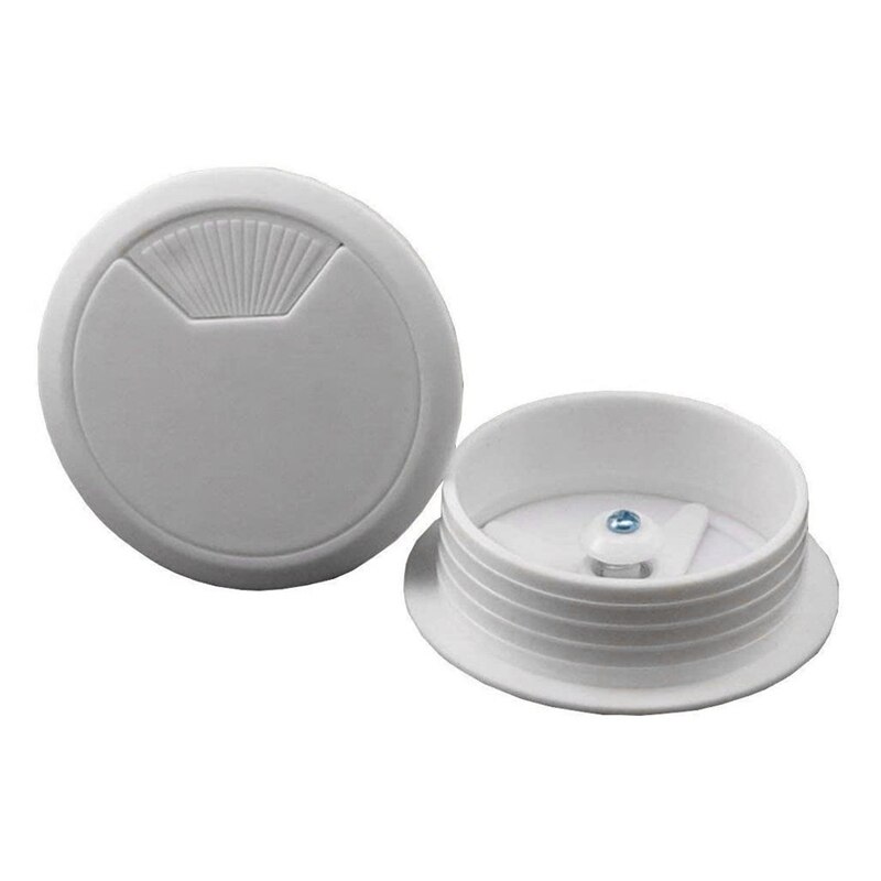 -20Pcs 2 Inch Desk Wire Cord Cable Grommets Hole Cover for Office PC Desk Cable Cord Organizer Plastic Cover