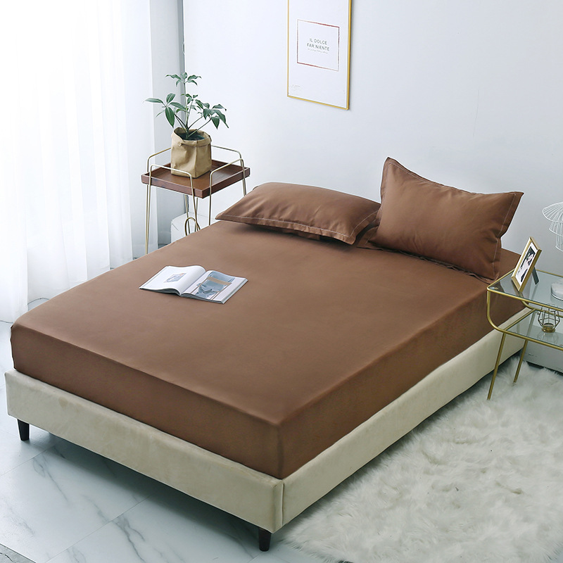 Effen Kleur Zwart All-Inclusive Matrashoes Zachte Schuren Koning Queen Size Bed Hoeslaken Niet Inclusief Kussensloop