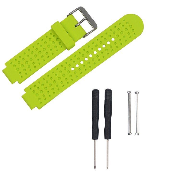 Essidi-Correa de silicona para reloj, repuesto para Garmin Forerunner 220, 230, 235, 630, 620, enfoque S20, S5, S6, bucle de pulsera: Verde