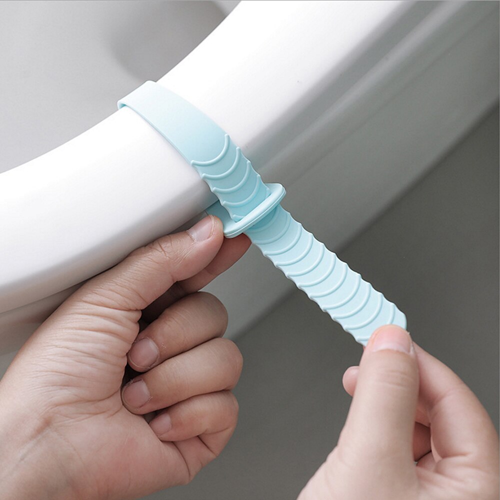 Opvouwbare Siliconen Sanitaire Seat Cover Lifting Apparaat Toilet Seat Cover Lifter Draagbare 1 Pc Wc Closestool Seat Handvat