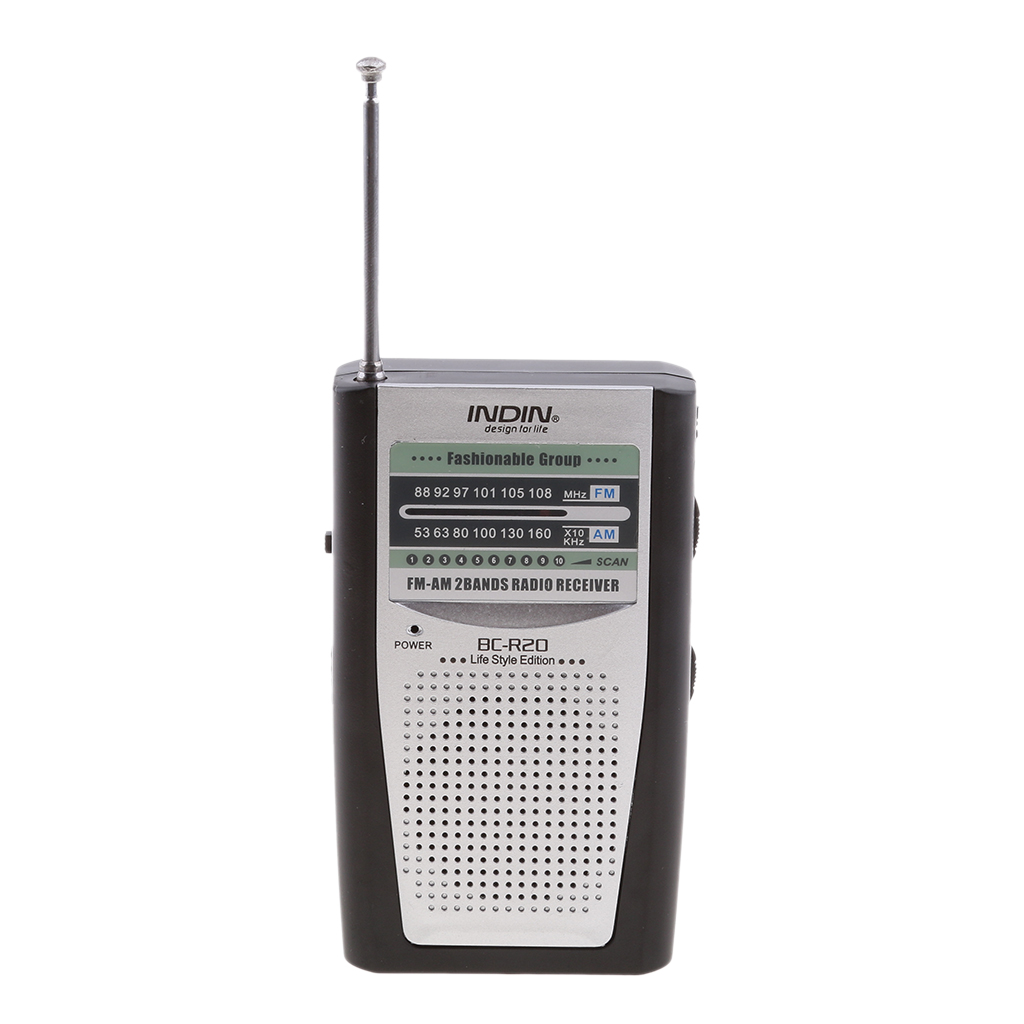 BC-R20 Draagbare Pocket Mini Am/Fm Radio Met Speaker En Riemclip