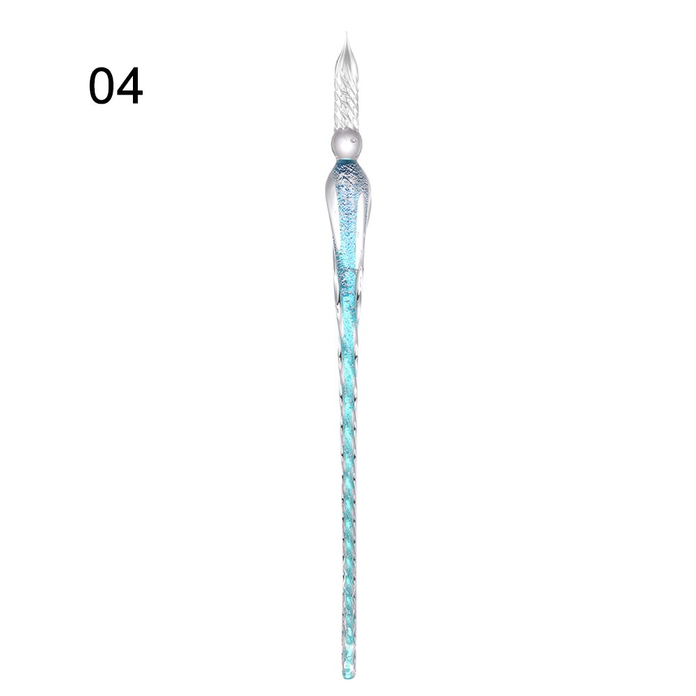 1PC Glass Drip Fountain Pen Vintage Glass Dip Dipping Pen Filling Ink Signature Calligraphy Pen Art Painting Supplies: 2-4