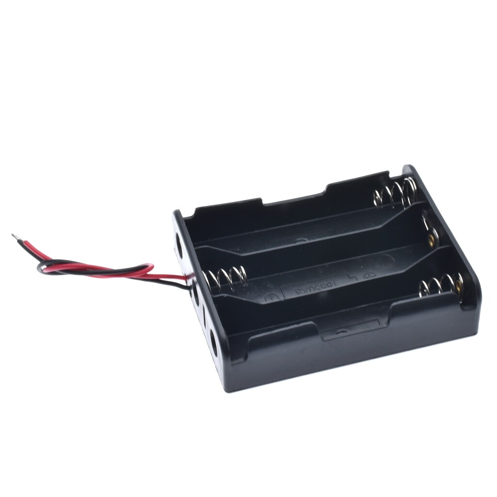 Plastic 3 Way 18650 Battery Storage Case Box Holder for 3x 18650 Batteries with Wire Leads