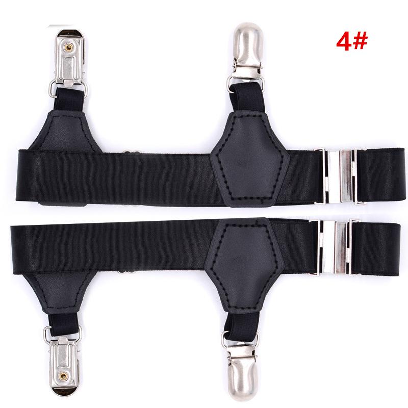 Bretelles pour chaussettes hommes et femmes, 1 paire, porte-jarretelles, élastique réglable, sangles de maintien pour les jambes, clips pour chaussettes pour T-shirt, YLM9242: Design 4