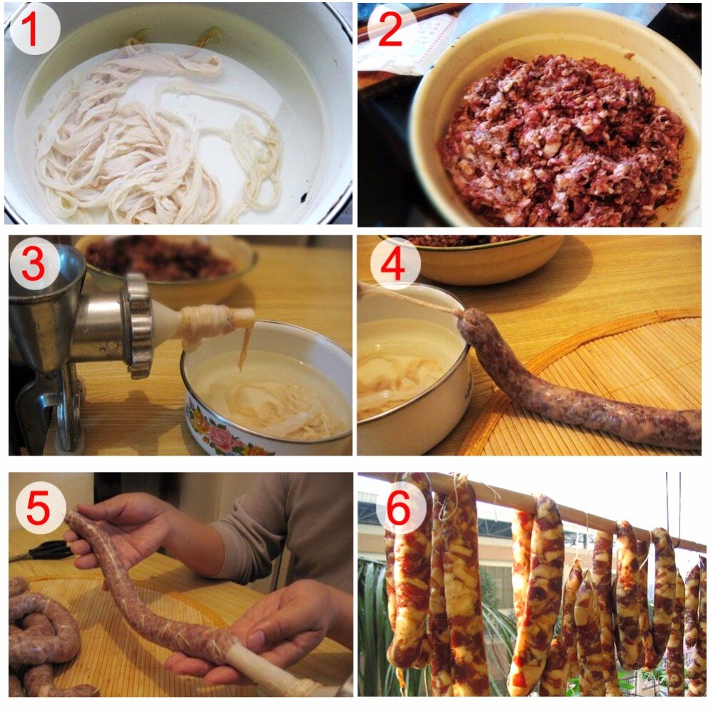 Household Multifunction Meat Grinder Stainless Steel Blade +8Meters Sausage Casing Caliber 50Mm Dog Casing