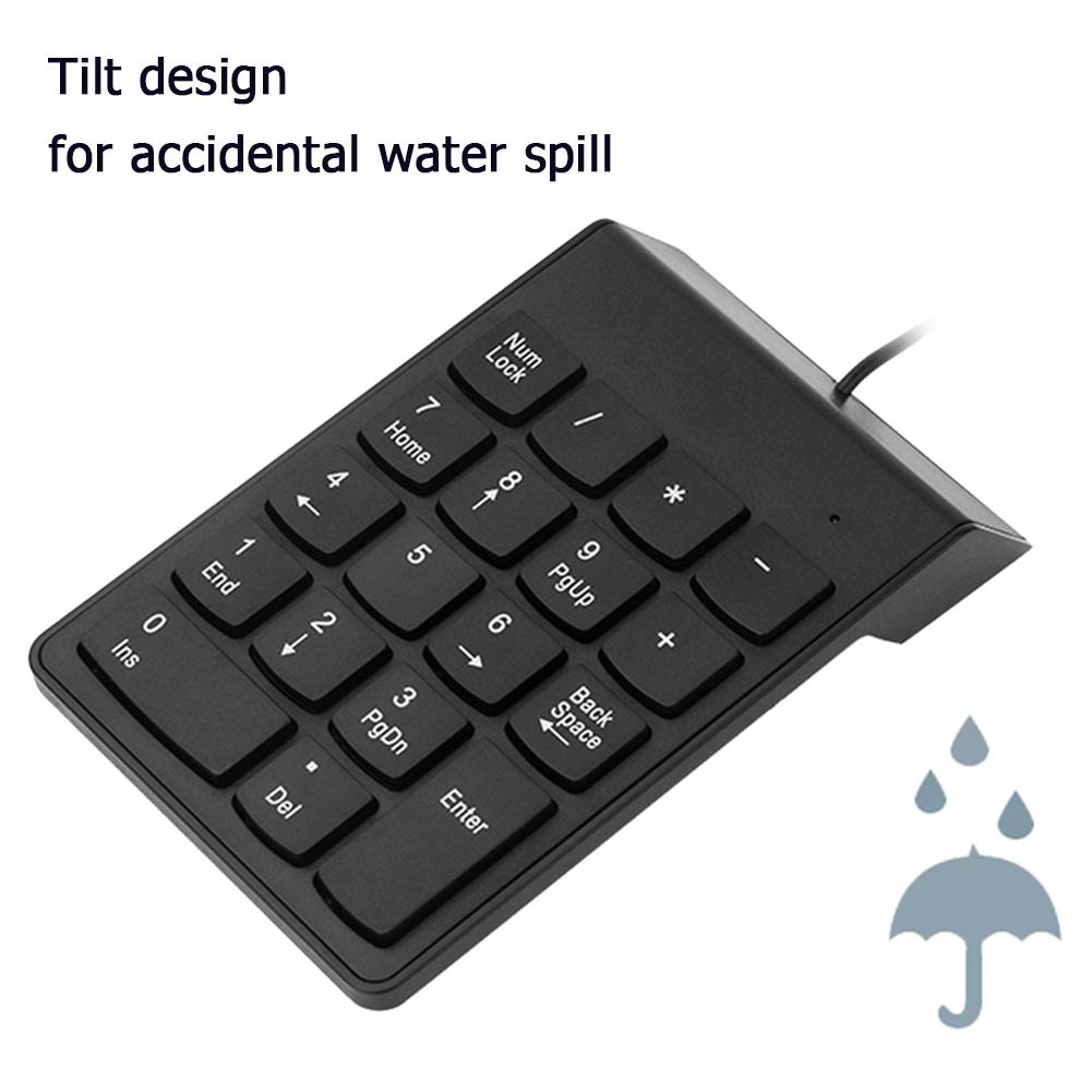 Lille usb kablet numerisk tastatur numerisk tastatur 18 taster digitalt tastatur til bogholderi laptop notebook tablets