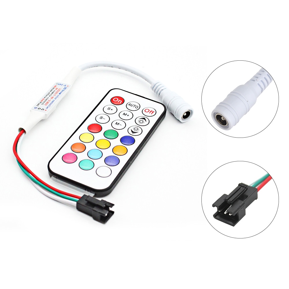 21-Key Rf Controller Magic Rgb Led Controller Met Afstandsbediening Mini Smd Voor WS2812B WS2811 Led Strip Licht
