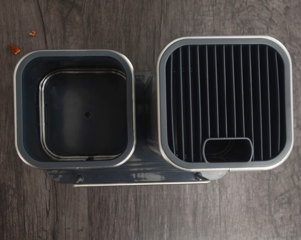 XYj Chef Knife Stand Stainless Steel Kitchen Knive Holder Block Double Shelf Big Capacity Chopping Board Tools