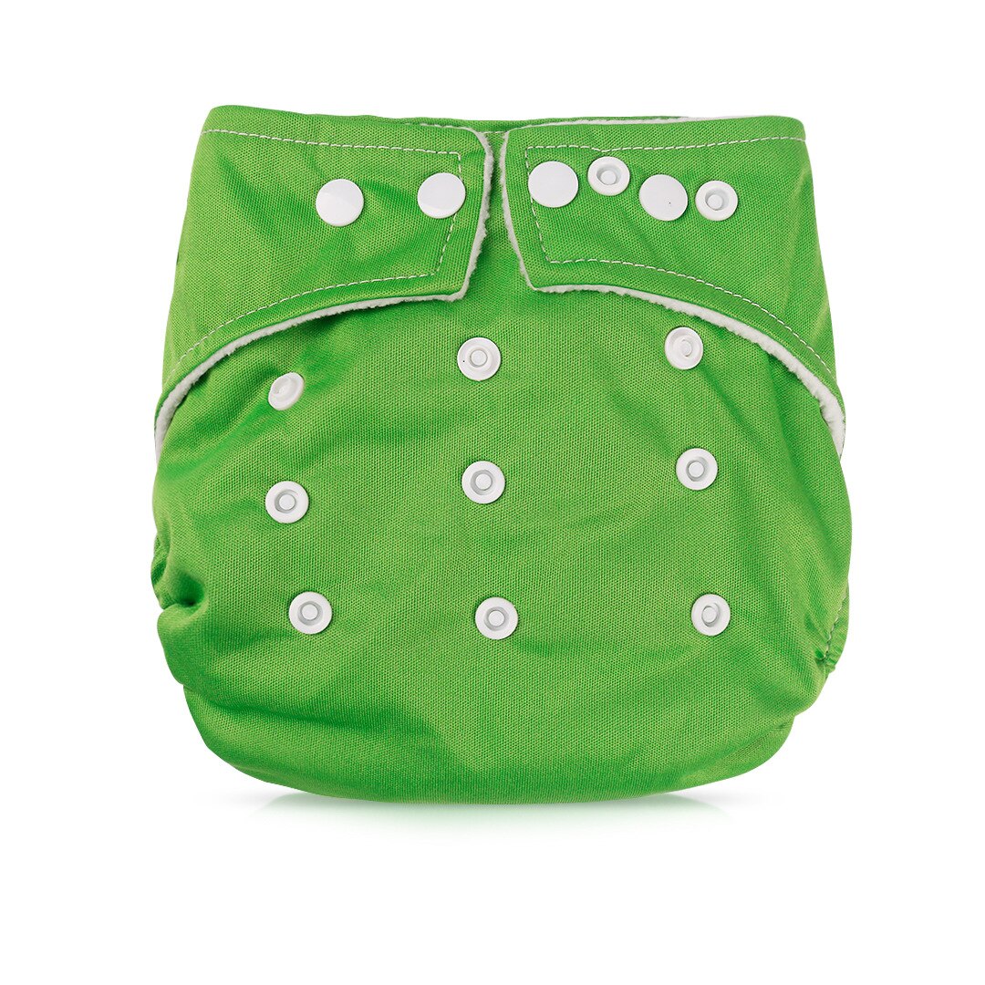 Genanvendelig stofble vandtæt tegneserie blød babyble justerbare træningsbukser bleer coverindsatser til nyfødte: Grøn