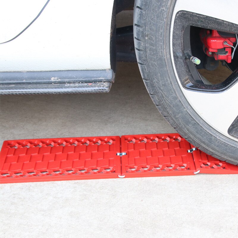 2 stk universal gummi sammenleggbart bilhjul antiskli pad folding skid plate dekk trekkraft