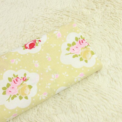 Demi-mètre 100% coton toile tissu grossier avec impression Europe du nord, fait à la main bricolage sac canapé oreiller tissu à coudre T620