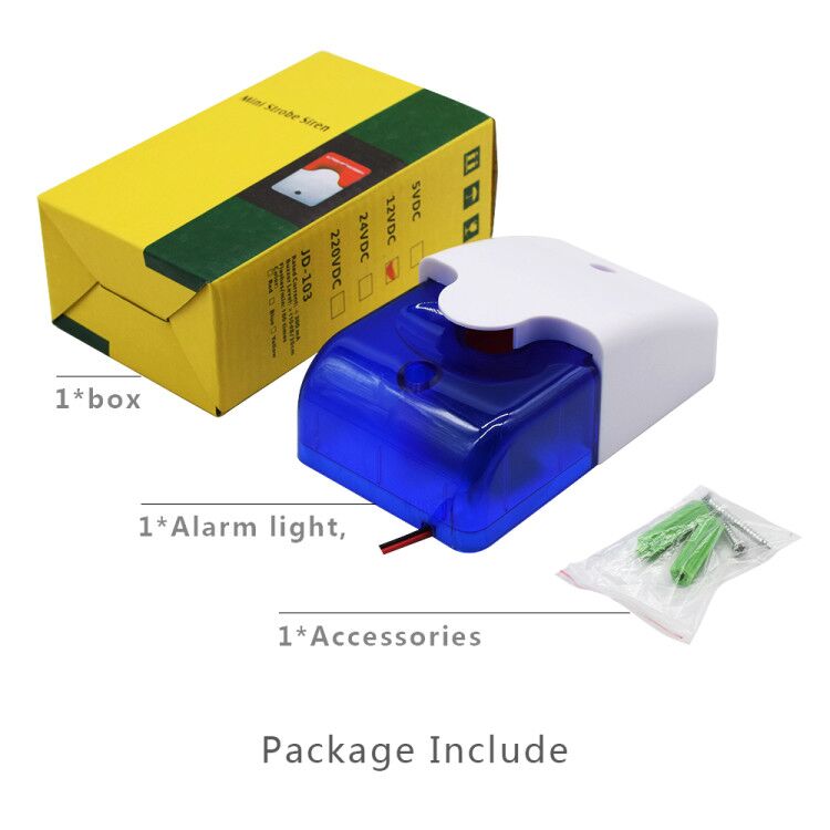 Sirena de luz LED estroboscópica con Flash GSM 12V o 24V, sistema de alarma antirrobo de seguridad para el hogar, PSTN, GSM: New 12V DC
