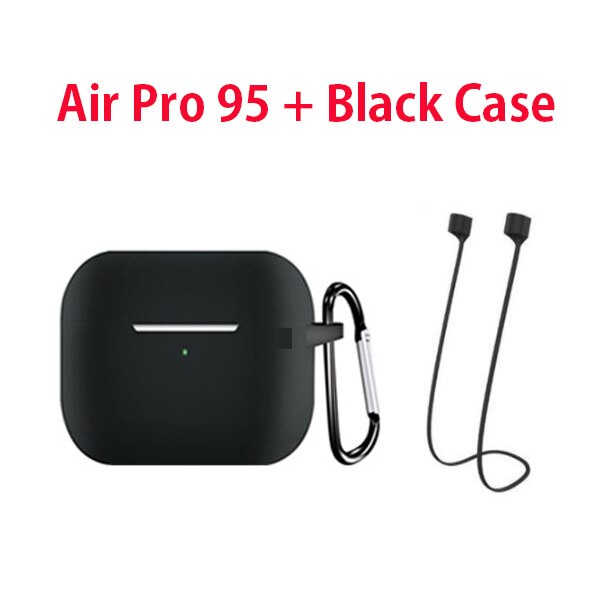 Air Pro 90 80 95 60 Air3 Air4 Air60 TWS Earbuds Wireless Bluetooth 5.2 Earphone Light Sensor Wireless Charging Super Bass Pop-up: Pro95 Black kits