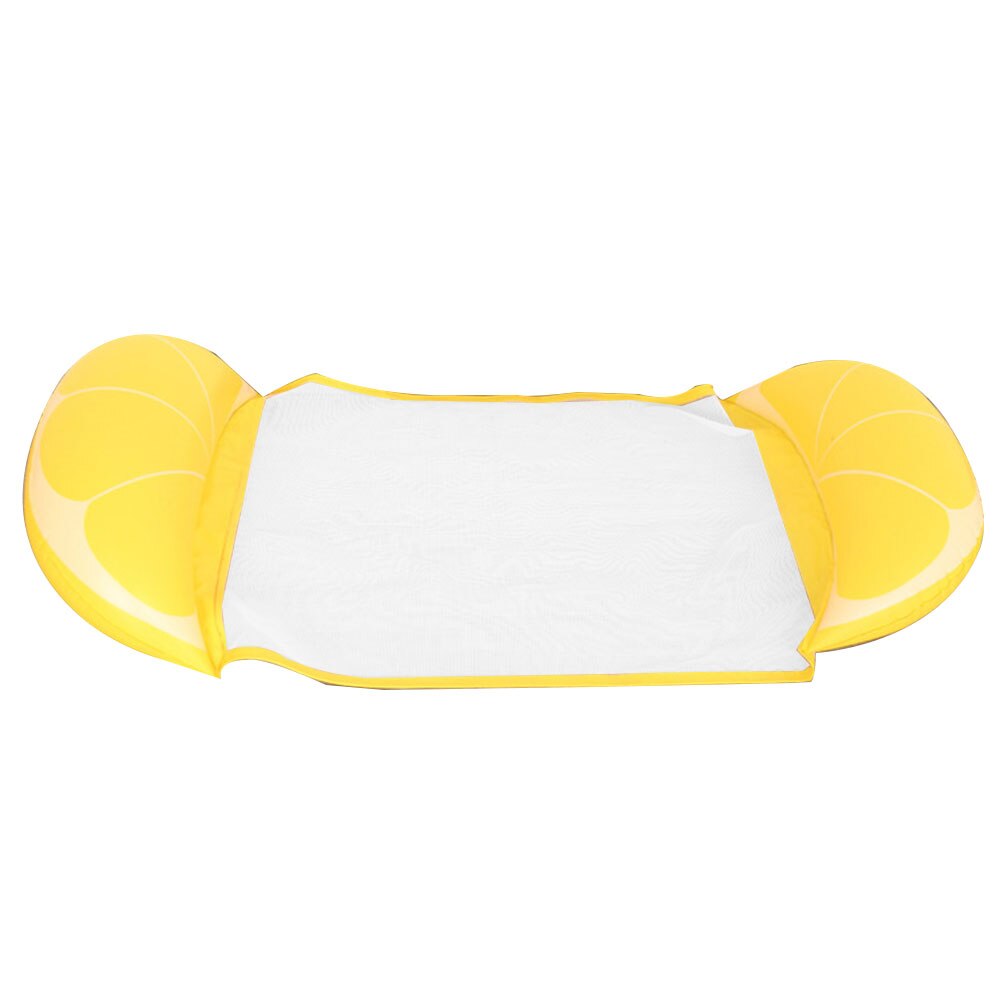 Pvc vand hængekøje hvilestol oppustelig flydende svømmemadras sammenfoldelig oppustelig luftmadras sengestol svømmesæde: Orange 126 x 73cm