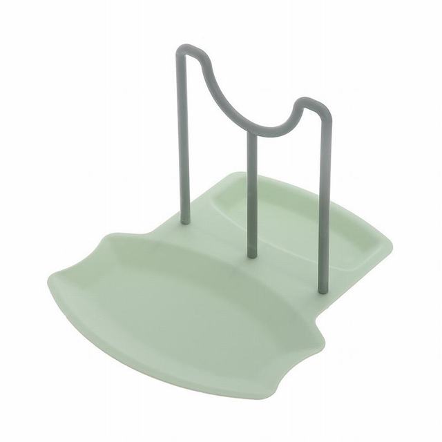 2/12 stk plastik grydelåg stativ klip komfur gryde låg ramme stativ til opbevaring af grydelåg fade opbevaring organizer holder: 1 stk grøn
