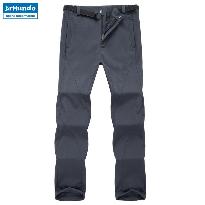 outdoor Winter men ski pants solft shell waterproof plus size snowpants thicken fleece hiking pant snowboard trousers