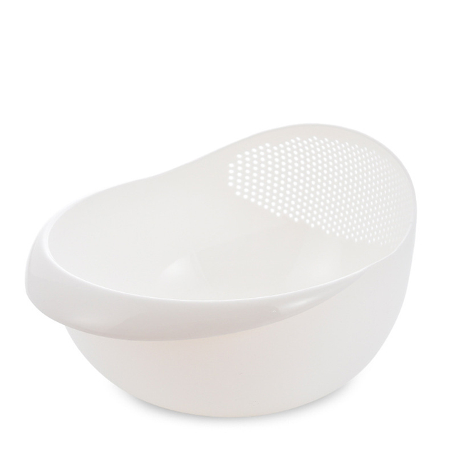 Colador de arroz de plástico, escurridor de cocina, tazón de arroz, colador de lavado de frutas y verduras, escurridor de fregadero, herramientas de cocina, 1 ud.: TRANSPARENT