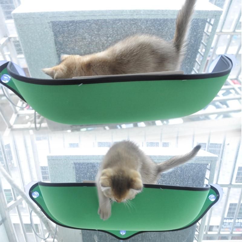 Cat Window Bed, Cat Window Perch, Cat Car Hammock Sunny Seat Lounger with 4 Suction Cups Cat Resting Sofa Safe Sunbath