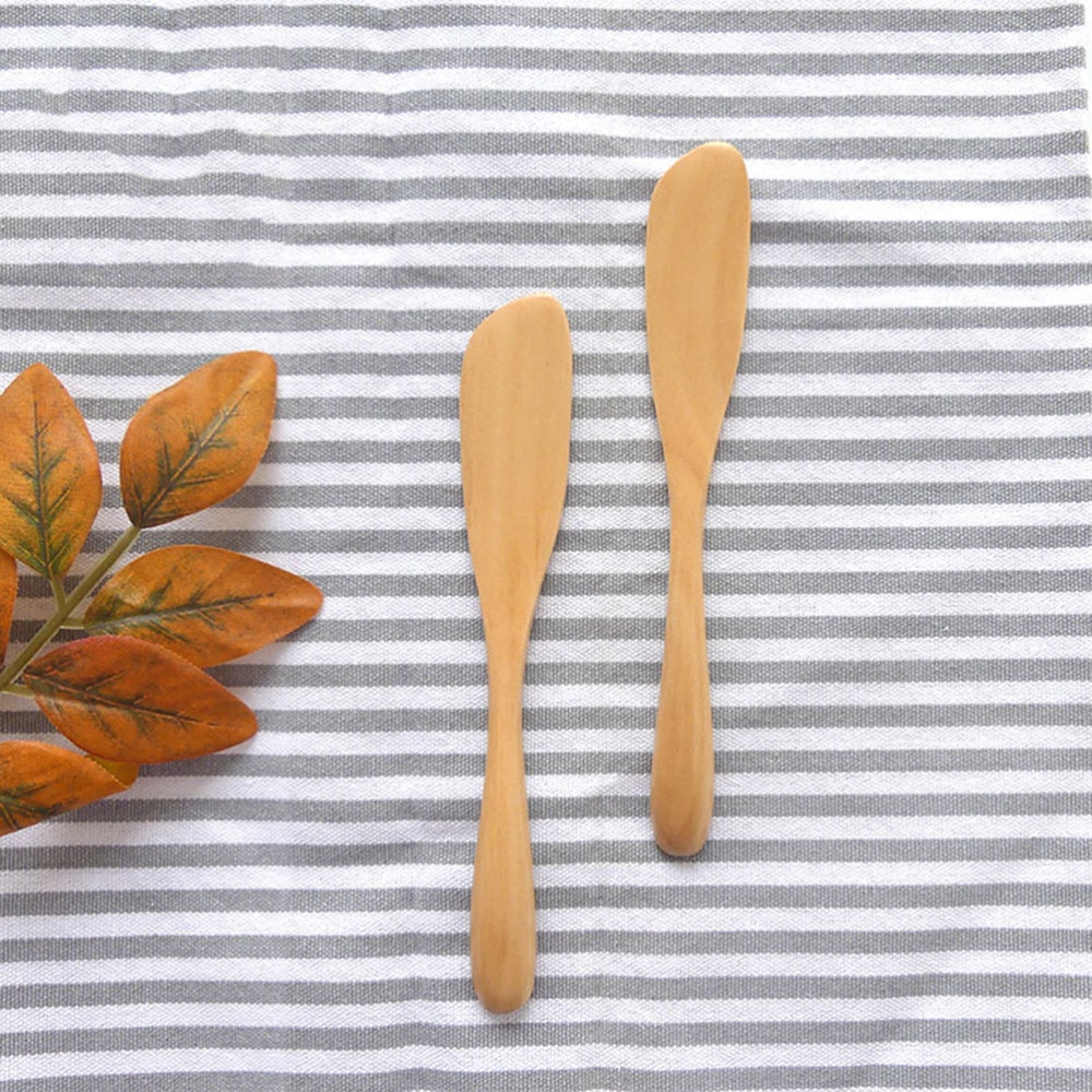 2PCS Wooden Butter Pastry Cream Cheese Jam Spreaders Cake Decorating Baking Tools