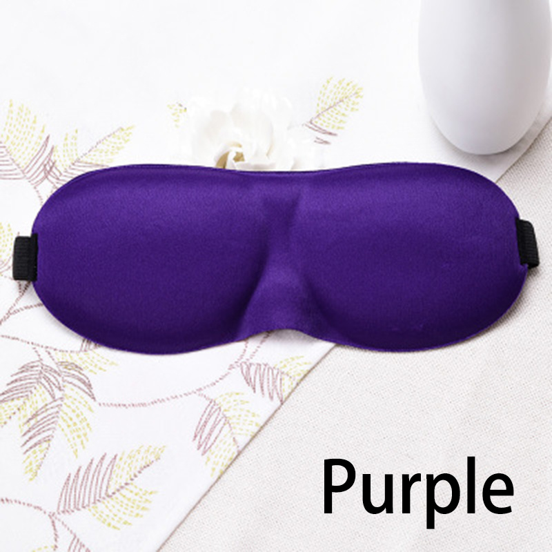 1PCS Sleeping Eye Mask 3D sleeping eye cover Soft Comfort Natural Blindfold Shield Eyeshade Cover Eyepatch: Purple