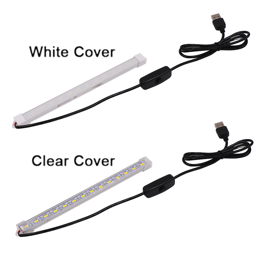 Led Bar Night Light With Switch 5V USB SMD5630 High Brightnes Rigid Strip 10/20/35/40/50cm Under Cabinet Wardrobe Tube Lamp