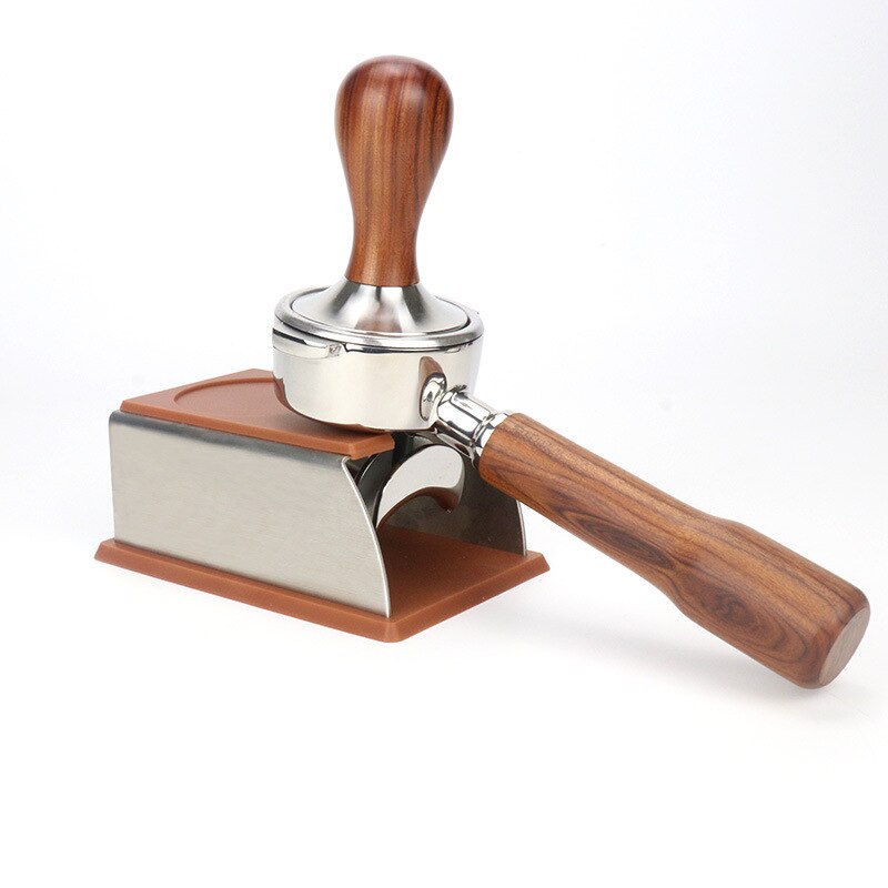Espresso Coffee Tamper Stand Barista Tool Stainless Steel Silicone Tamping Holder Rack Shelf Coffee Machine Tool Bar Utensils