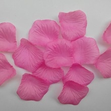 20 packs 2000 stks Kunstmatige Deep roze rozenblaadjes bloemen gunsten voor wedding decorations home bed tafel confettis voorstel props